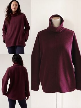Like New Athleta Cozy Karma Funnel Neck Sweatshirt